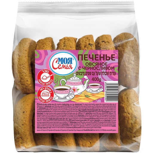 MOJA SEMJA Havermoutkoekjes met gedroogde pruimen 3,4%