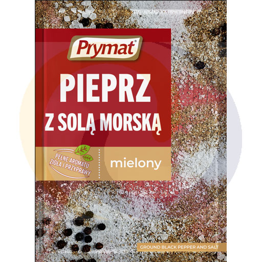 Gemalen peper en zeezout kruiden 20g/25st Prymat