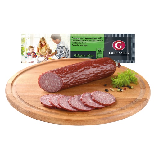 Kooksalami "Servelat Kremlinoff", heet gerookt