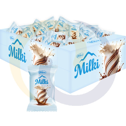 Карамельки "Милки" в молочной глазури 2,5 кг Вобро