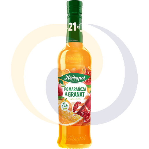 Herbapol Sinaasappel Granaatappel Havermoutstroop 420ml/8 stuks.