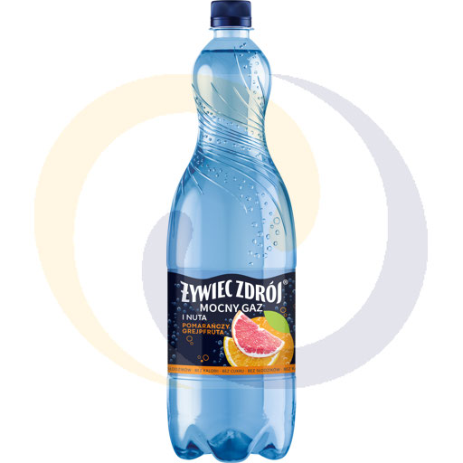 Sterke koolzuurhoudende drank, sinaasappel, grijs, pet 1,5l/6 DRS Żywiec Zdrój