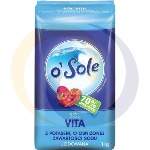 Vita zout met kalium gejodeerd o'Sole 1,0 kg Cenos