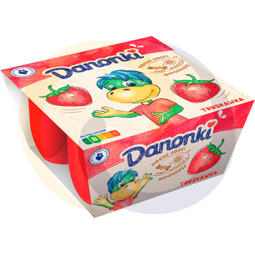 Danone Danonki Aardbei Cottage Cheese 200 g (4 Stuks)