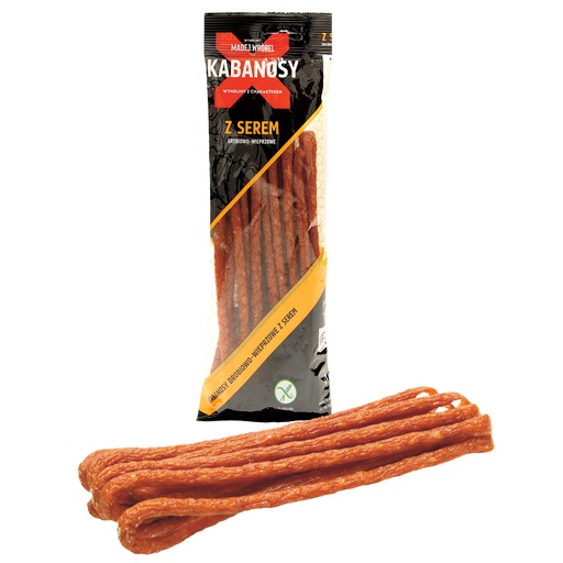 Gerookte gevogelte kookworst "Kababos z serem", varkensvlees