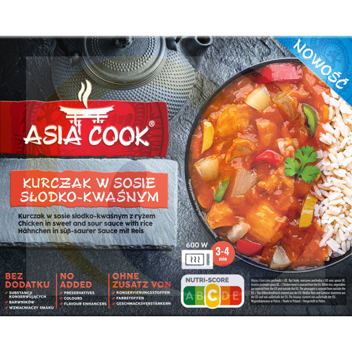 Курица Азия в сладко-кислом соусе с рисом 400г/5шт У Ендруся