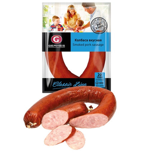 Bouillonworst "Kolbasa Wkusnaja" in Krakau-stijl, gerookt