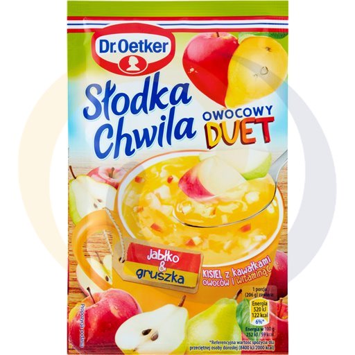 Dr. Oetker Słodka Chwila Fruit Duet Appel & Peer Gelei met Stukjes Fruit 31,5 g