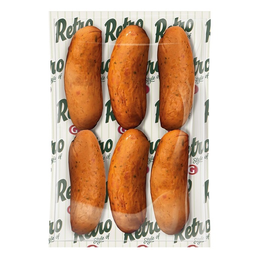 "Retro" worstjes met drinkwater, gerookt