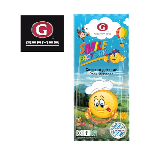 Worsten "Sosiski detskie" eigen soort met drinkwater en aard