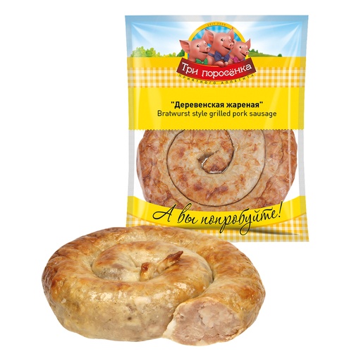 Braadworst-sneetje "Derewenskaja scharenaja" grof, heet gero