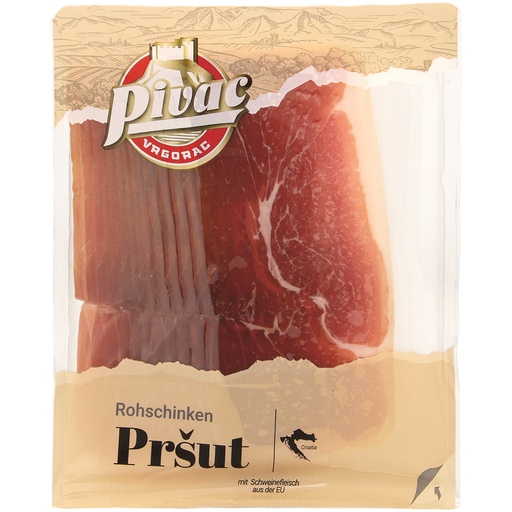 Ветчина сыро-копчено-вяленая. Нарезка