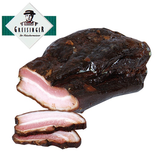 Varkensspek gerookt en gezouten