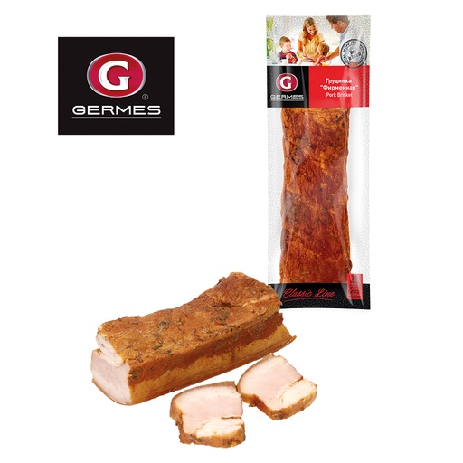 Varkensbuik "Grudinka Firmennaja" gerookt