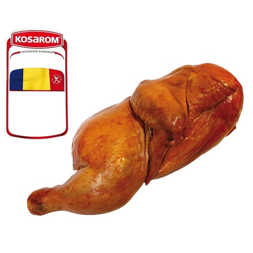 Half kip "Pastrama de pui" gekookt, gezout en gerookt