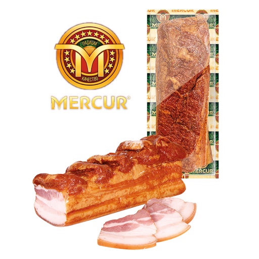 Грудинка копчёная с чесноком