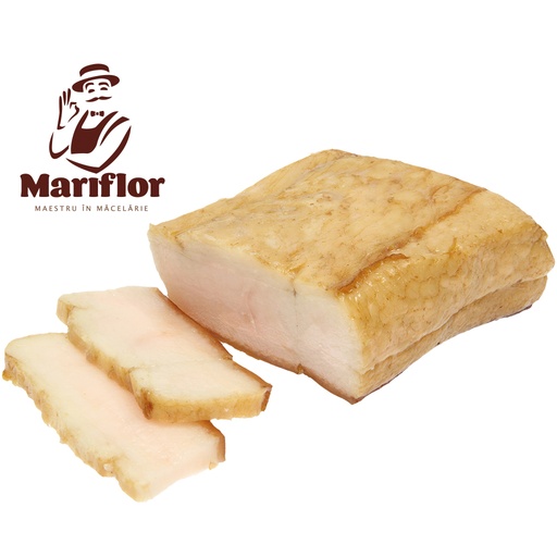 Varkensspek gekookt en gerookt "Slanina Afumata"