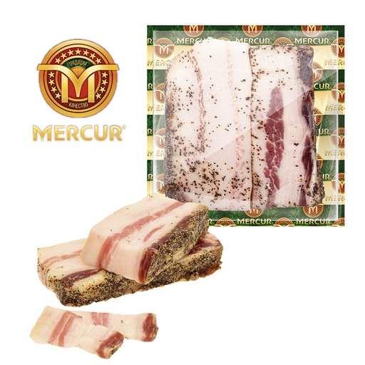 Varkensspek "Salo ot Mercur" met peper en knoflook
