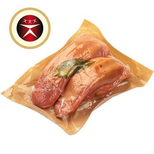 Varkens tong, gezouten, gekookt, gekruid en gerookt, met soj