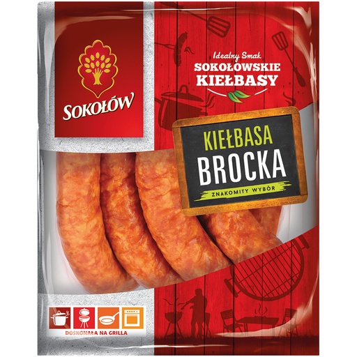 Middelgrove varkensWorst "Kielbasa Brocka" met kippenvlees,