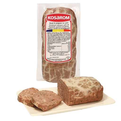 "Drob in prapure de porc" - Колбаса ливерная, грубого помола