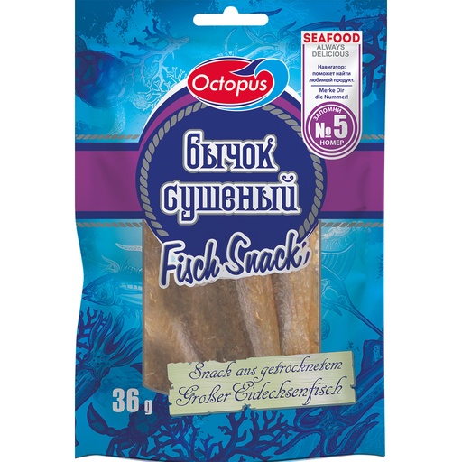 Snack van grote hagedisvis (Saurida tumbil), gedroogd en gezouten