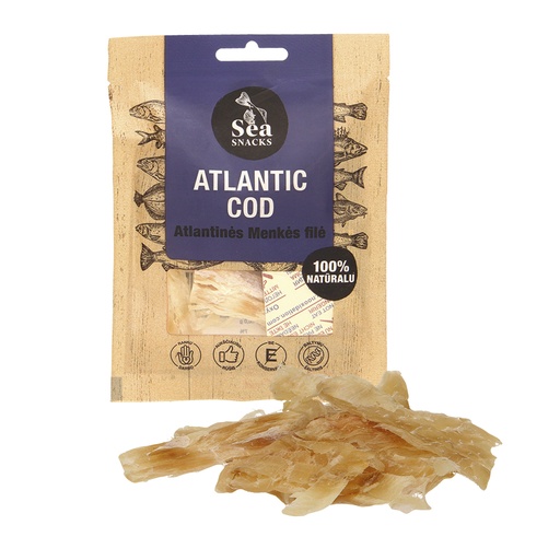 Кусочки филе трески вяленые и соленые