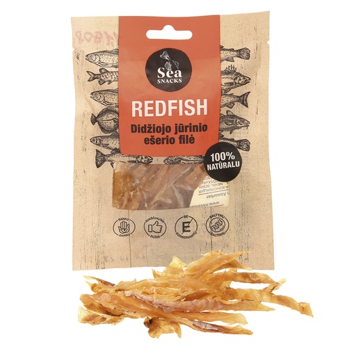 Полоски из филе морского окуня вяленые.