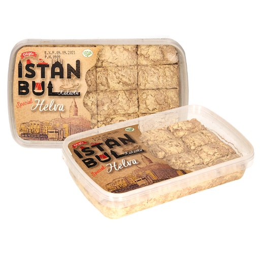 Helva met chocoladesmaak, gemaakt van sesampasta en suiker m