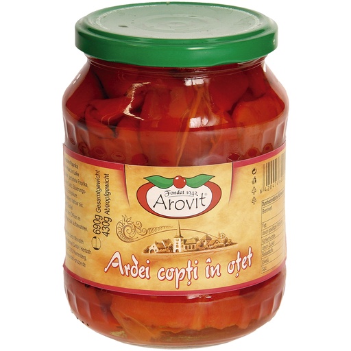 Маринованный жареный красный перец без кожицы. Пастеризованн