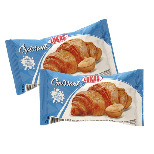 Bladerdeeggebak met een vulling van melk smaak