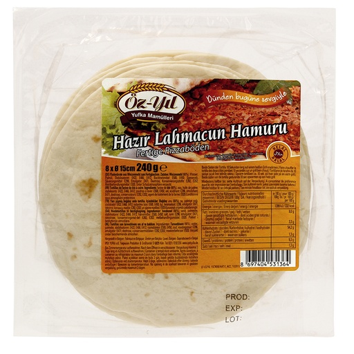 Fladenbroden van tarwemeel om te bakken ""Hazir Lahmacun Ham