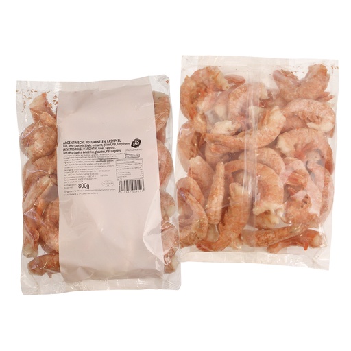 Argentijnse rode garnalen, rauw, zonder kop, met schil, ontd