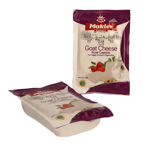 In pekel gerijpte kaas van geitenmelk, 45% vet in Tr.