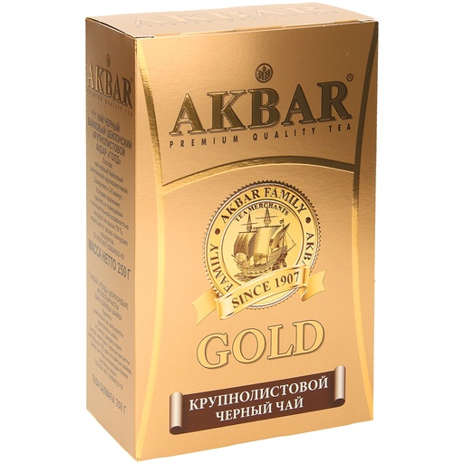 Чай АКБАР черный байховый цейлонский крупнолистовой "ГОЛД"