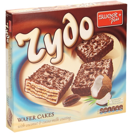 Вафельный торт с какаовым кремом (30,4%), кокосом (6%) и как