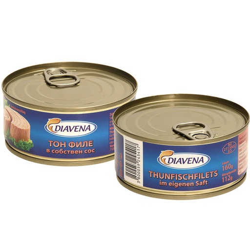 Tonijnfilets in eigen sap.