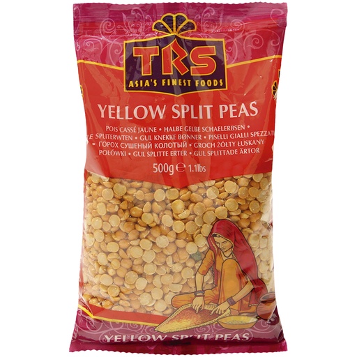 Gehalveerde gele schil-erwten