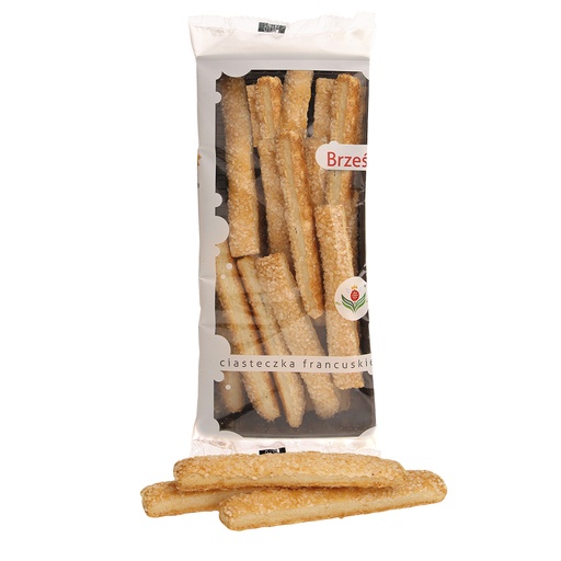 Bladerdeeggebak, bestrooid met suiker