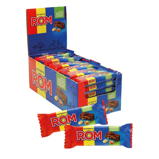 Reep ""Baton cu Crema Rom", pinda en karamel"" uit cacaohoud