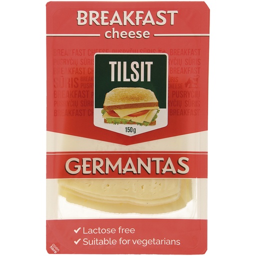 Snijkaas in plakken "Germnatas Tilsit" 45% vet in droge stof