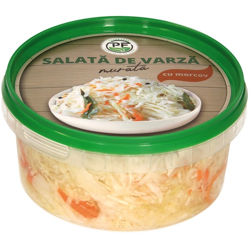 Салат из белокочанной капусты с морковью, слабой закваски