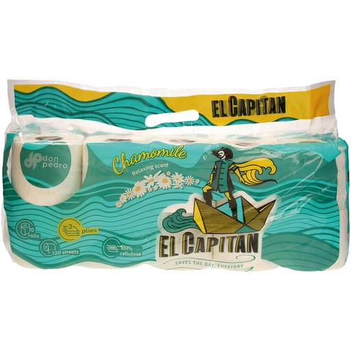 "El capitan"-toilettenpapier, 3-laags (10 rollen x 120 velle