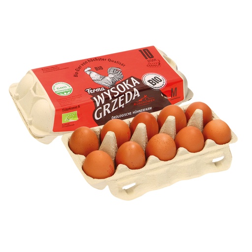 Bio eieren van vrijlopende kippen, 10 st. M