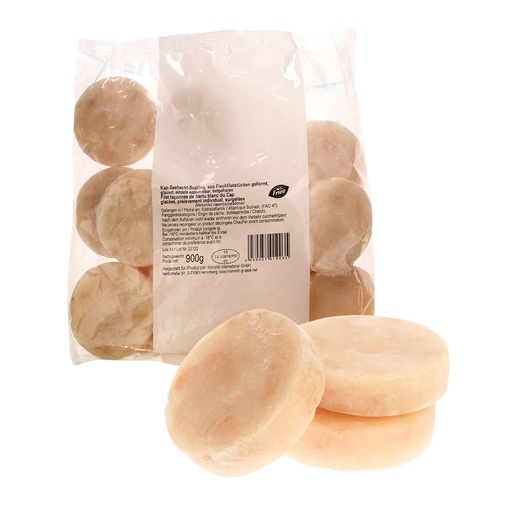 Kaap scharftong-burger, gevormd uit visfiletstukken