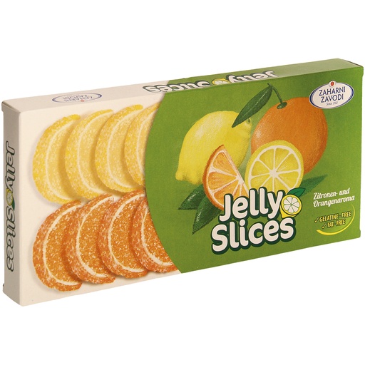 Jelly vruchten ""Jelly slices"" met sinaasappel- en citroens