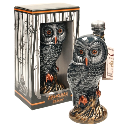 Armeense brandy "Uil" keramiek in geschenkdoos, 40% vol.
