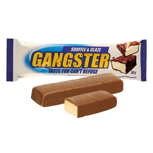 Schaumzuiker-reep in cacao-houdend vetglazuur