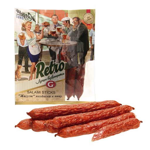 Mini salami ""Zhiguli Kolbaski k pivu"", gerookt