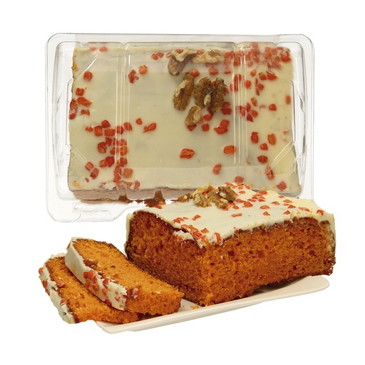 Saftige wortelsnede - beslagen cake met gedroogde wortel stu